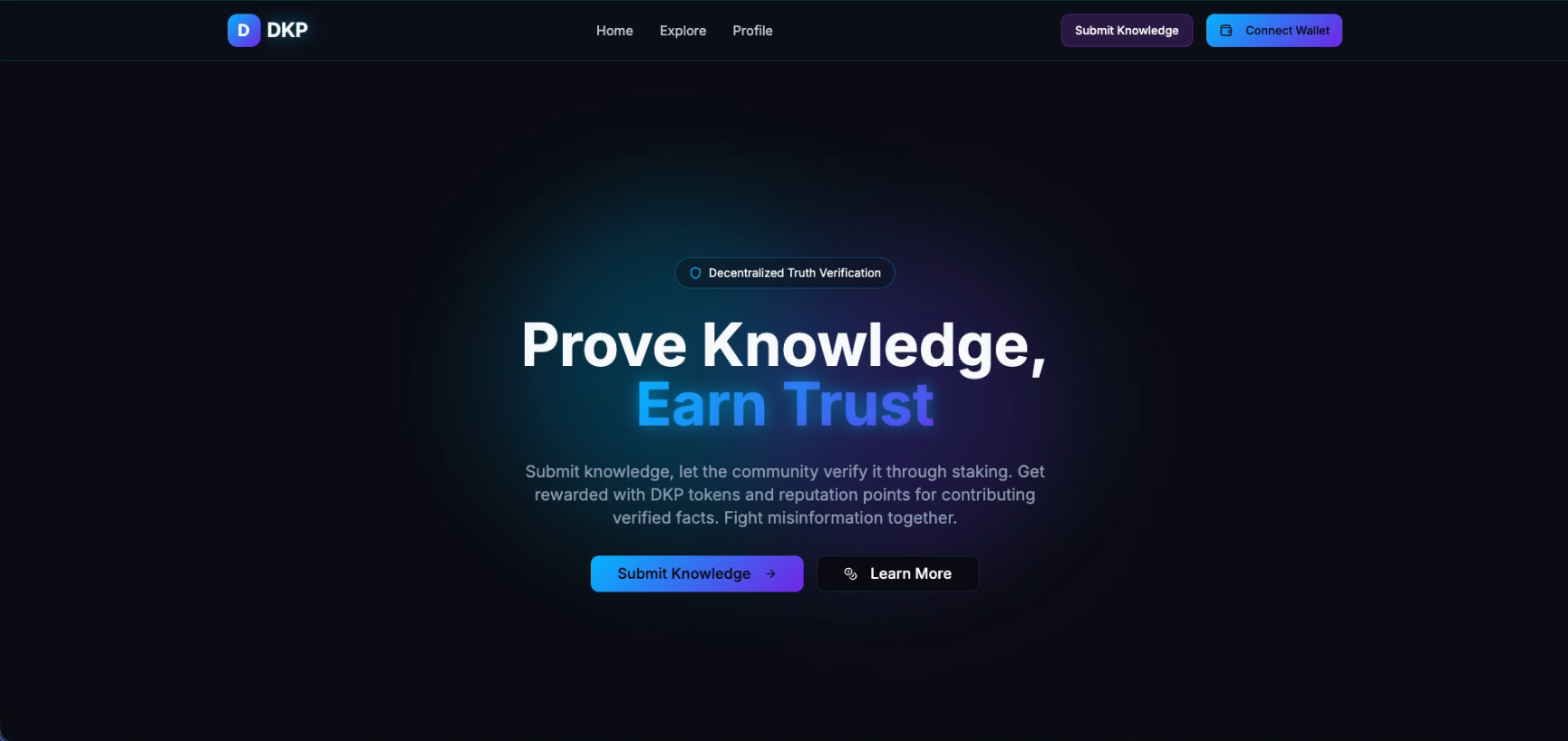 DKP platform overview and submission flow